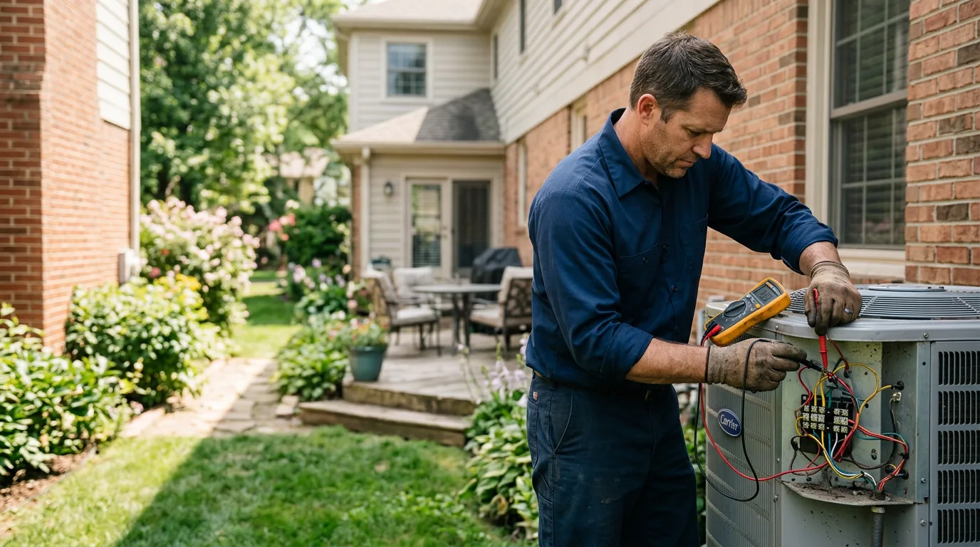 HVAC technician working near Glen, WV